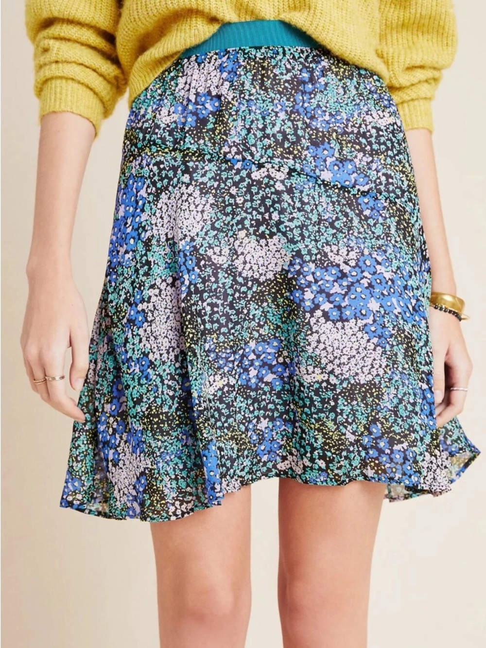 NWT Anthropologie Maeve Kerry Floral Mini Skirt Sz. XS/S